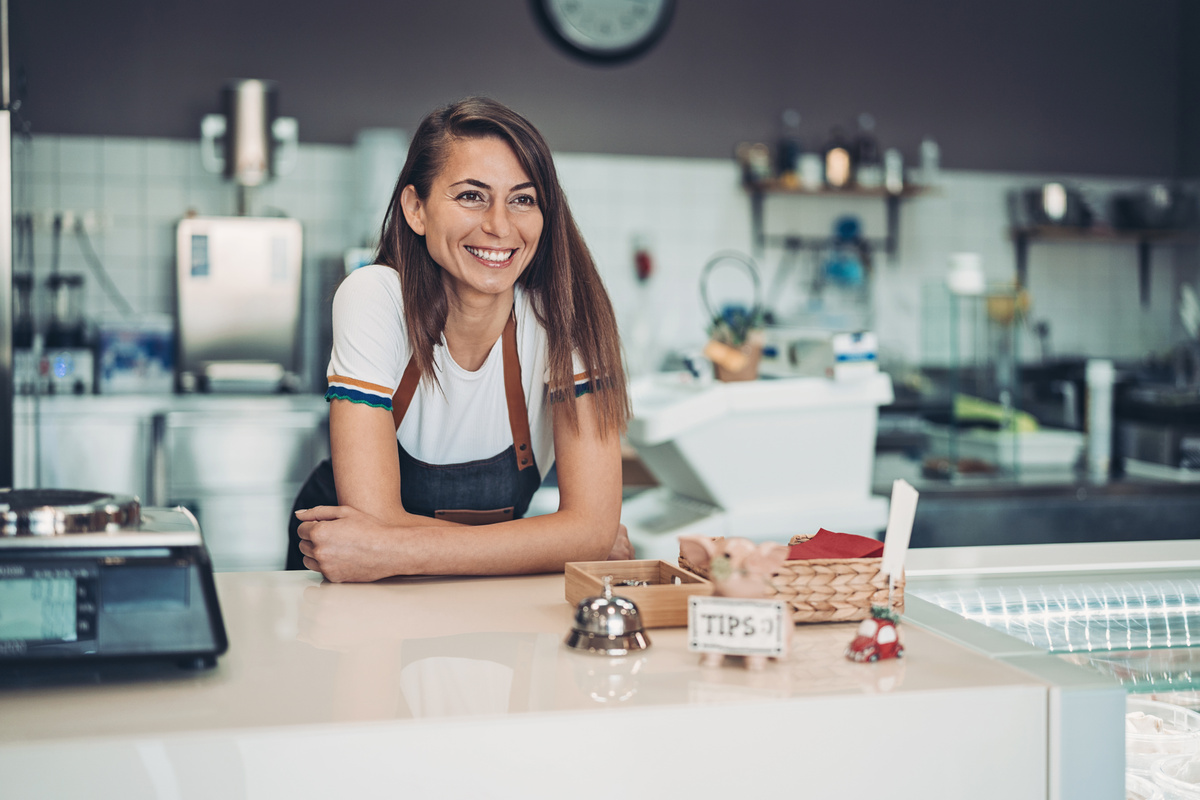 Smiling female entrepreneur