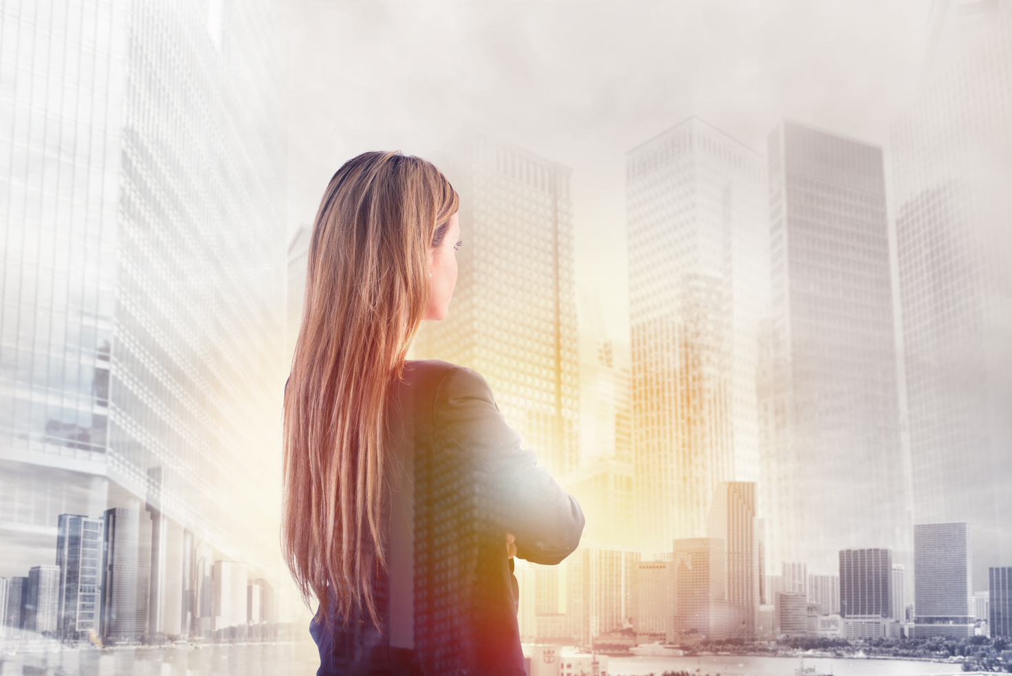 Businesswoman Looks Far for the Future